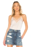 Iro Thinned Straps Silk Top In Ivory