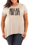 REBEL WILSON X ANGELS BELLAS FOR LIFE GRAPHIC HIGH/LOW TEE,RFA00245P