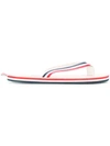 THOM BROWNE THOM BROWNE RED, WHITE AND BLUE STRIPE SANDAL WITH RED, WHITE AND BLUE SOLE IN CALF LEATHER - MULTIC,FFF007A0000312476420