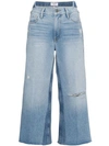 FRAME LE RECONSTRUCTED CROPPED PATCHWORK JEANS,LRJX03912476116