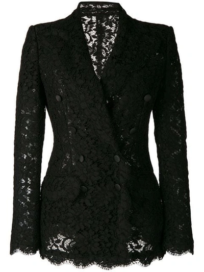 Dolce & Gabbana Double Breasted Lace Blazer