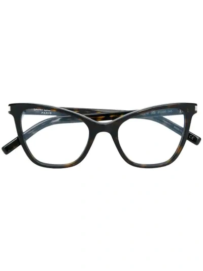 Saint Laurent Cat-eye Frame Glasses In Black