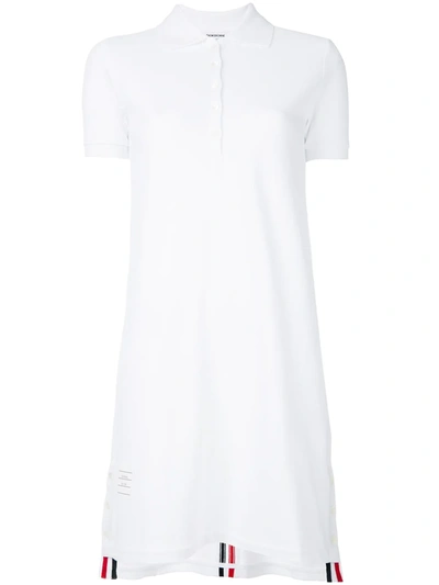 THOM BROWNE RWB STRIPE PIQUÉ POLO DRESS,FJD027A0005012713540