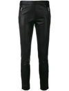 MOSCHINO FAUX-LEATHER ZIP DETAIL TROUSERS,J0305044912726521