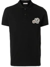 MONCLER logo polo shirt light grey,83042 00 84556
