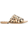 ANNA F. LEOPARD PRINT MULES,7683CAVALLINO12722762