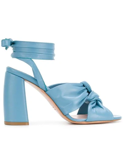 Anna F . Lace-up Sandals - Blue