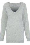ALEXANDER WANG T WOMAN MÉLANGE WOOL AND CASHMERE-BLEND SWEATER GRAY,US 4772211933824144