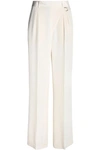ALEXANDER WANG T Belted pleated silk wide-leg pants,US 7789028784052114