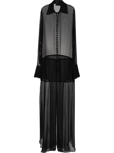 Andrea Bogosian Sheer Gown In Black