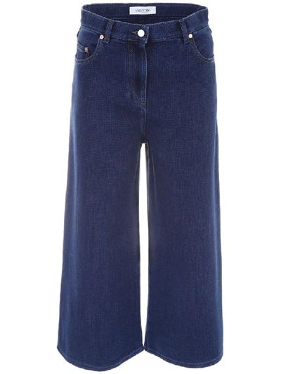 Valentino Cropped Jeans In Denim (blue)