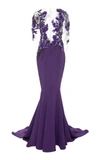 PAMELLA ROLAND SEQUIN EMBROIDERED CREPE GOWN,F18-5499-1A