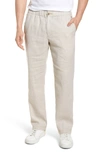 Tommy Bahama Relaxed Fit Linen Pants In Stone Khaki