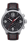 TISSOT CHRONO XL COLLECTION CHRONOGRAPH LEATHER STRAP WATCH, 45MM,T1166171605702