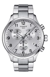 Tissot Chrono Xl Collection Chronograph Bracelet Watch, 45mm In Silver