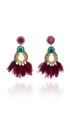 RANJANA KHAN Paquetá Feather Embellished Earrings,F18-513E