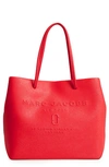 Marc Jacobs East-west Saffiano Leather Tote Bag In Red Pepper