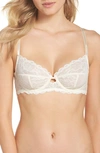 Calvin Klein Seductive Comfort With Lace Full Coverage Bra Qf1741 In Ivory