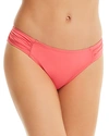 Tommy Bahama Pearl Shirred Hipster Bottom In Coral Glow