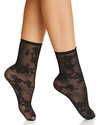 Natori Scarlet Lace Sheer Shortie Socks In Black