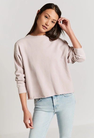 Current Elliott The Slouchy Crop Sweatshirt In Burnished Lilac