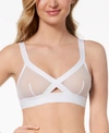 Dkny Sheers Mesh Cutout Bralette Dk4084 In White
