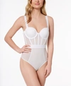 DKNY SHEERS STRAPLESS MESH-PANEL THONG BODYSUIT DK6008