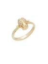 TEMPLE ST. CLAIR Diamond and 18K Yellow Gold Scarab Ring,0400097698345