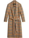 BURBERRY REISSUED VINTAGE CHECK DRESSING GOWN COAT,454800912760343