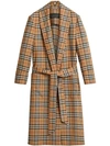 BURBERRY REISSUED VINTAGE CHECK DRESSING GOWN COAT,454790612760339