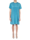 VALENTINO LIGHT BLUE SILK SHORT DRESS,10521930