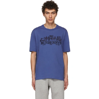Burberry Unisex Skyline-embroidered Cotton-jersey T-shirt In