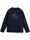 BURBERRY BURBERRY REISSUED 1996 SWEATSHIRT - BLUE,454769412729887