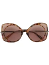 BOTTEGA VENETA OVERSIZED PANELLED SUNGLASSES,BV0177S12721940