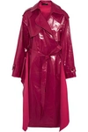 ELLERY WOMAN BELTED COATED COTTON TRENCH COAT PINK,GB 4772211933452749