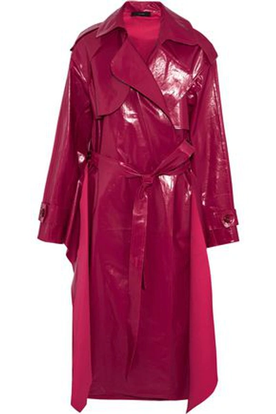 Ellery Woman Belted Coated Cotton Trench Coat Pink