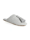 Skin Vara Tasseled Knit Slipper With Cooling Material In Heather Grey