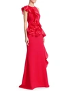 BADGLEY MISCHKA Floral Sculptural Gown