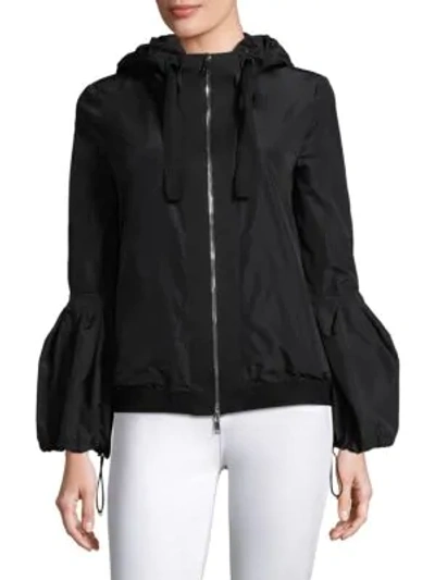 Moncler Fume Long-sleeve Poof Jacket W/ Hood In Black