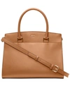 DKNY MEDIUM LEATHER SATCHEL, CREATED FOR MACY'S