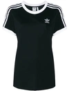 Adidas Originals Adidas Women's Originals 3-stripes T-shirt In Black Size Small 100% Cotton In Black