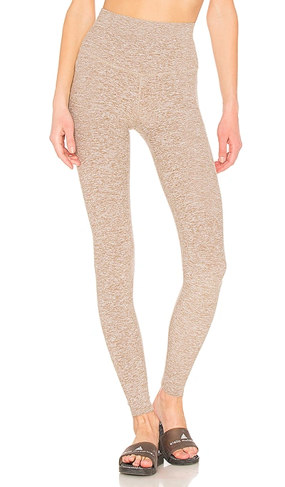 Beyond Yoga Spacedye Midi Legging In Taupe