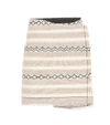SAINT LAURENT 羊毛棉质混纺裹身半身裙,P00300368