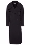 MAISON MARGIELA WOMAN DOUBLE-BREASTED WOOL AND COTTON-BLEND TWILL COAT BLACK,GB 4772211930072173