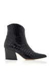 TIBI DYLAN CROC BOOTIE,SF18DY4085