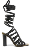 ALTUZARRA PONT LACE-UP LEATHER SANDALS