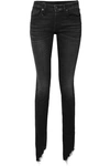 R13 KATE DISTRESSED LOW-RISE SKINNY JEANS