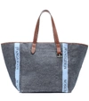 JW ANDERSON DENIM AND LEATHER TOTE,P00315658-1