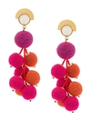 LIZZIE FORTUNATO LIZZIE FORTUNATO JEWELS HANGING DROP EARRINGS - PINK,P18E00512740569