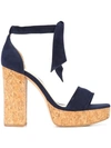 Alexandre Birman Celine Ankle Tie Platform Sandal In Night Shade